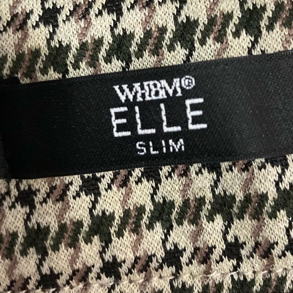 WHBM Elle Slim Ankle Pants Women’s Size 8 Houndstooth Comfort Stretch Career Tan - Picture 11 of 12
